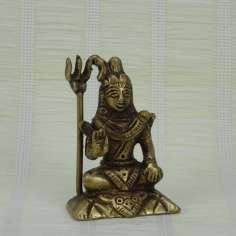 Figura de bronce de Shiva sentado