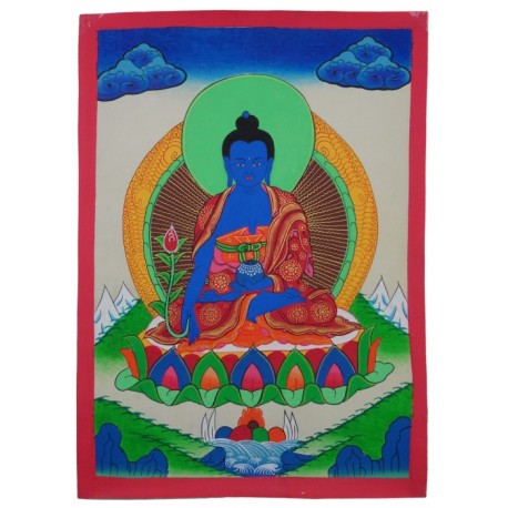 Pintura Thangka Buda Azul