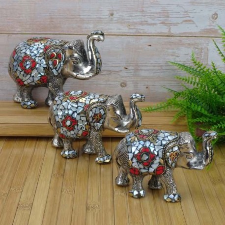 Set de tres Elefantes Hindues