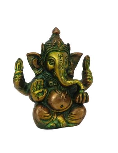 Figura de Lord Ganesha 8 cm  - en bronce, hecha en India