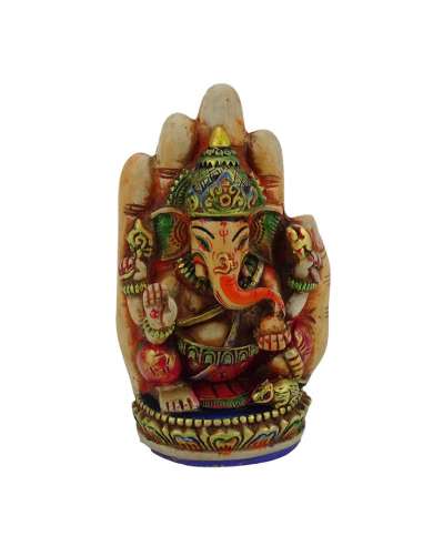 FIgura de Ganesh sobre mano 16,5 cm