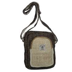 Mini bolso de cáñamo 19 x 17 cm -bandolera-