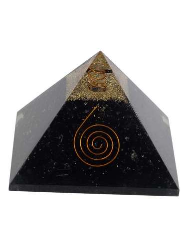 Piramide de orgonita Turmalina Negra 9x9 cm