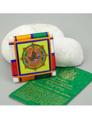 Amuleto Budista de Protección Butti Tara verde 5 x 5 cm