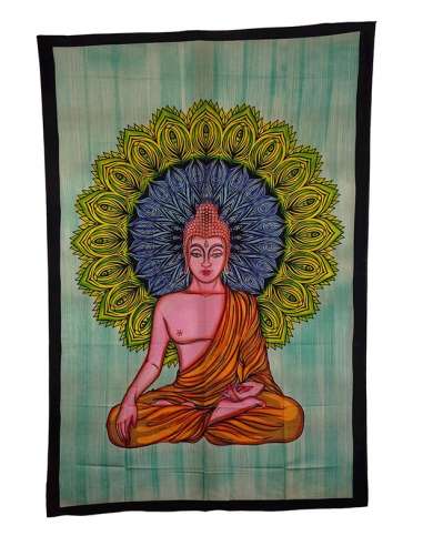 Tela de India con Buda Pintado 210 x 130 cm