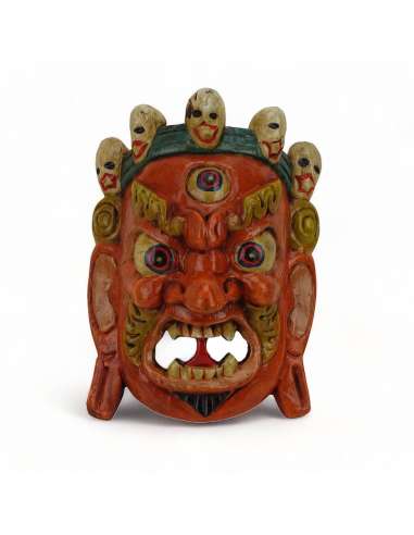 Máscara de Madera Mahakala (Bhairava) 23 cm