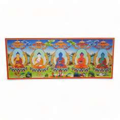 Lámina 5 Budas, Pancha Buddhas" o "Pancha Tathagatas