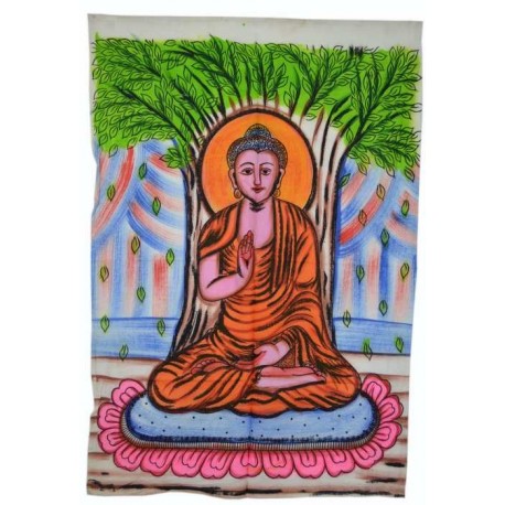 Tapiz Buda de tela pintado a mano