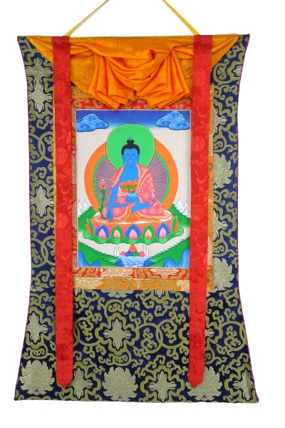 Thangka Pintura budista buda de la medicina